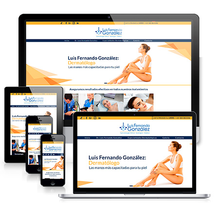 Responsive de sitio de dermatologo en Bogot