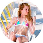 Aléjate de los rayos UV del sol Mujer Sol Piel
